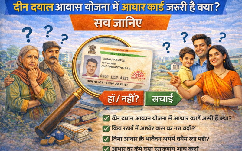 दीन दयाल आवास योजना में आधार कार्ड जरूरी है क्या