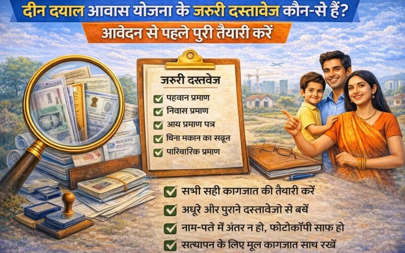 दीन दयाल आवास योजना के जरूरी दस्तावेज कौन-से हैं?
